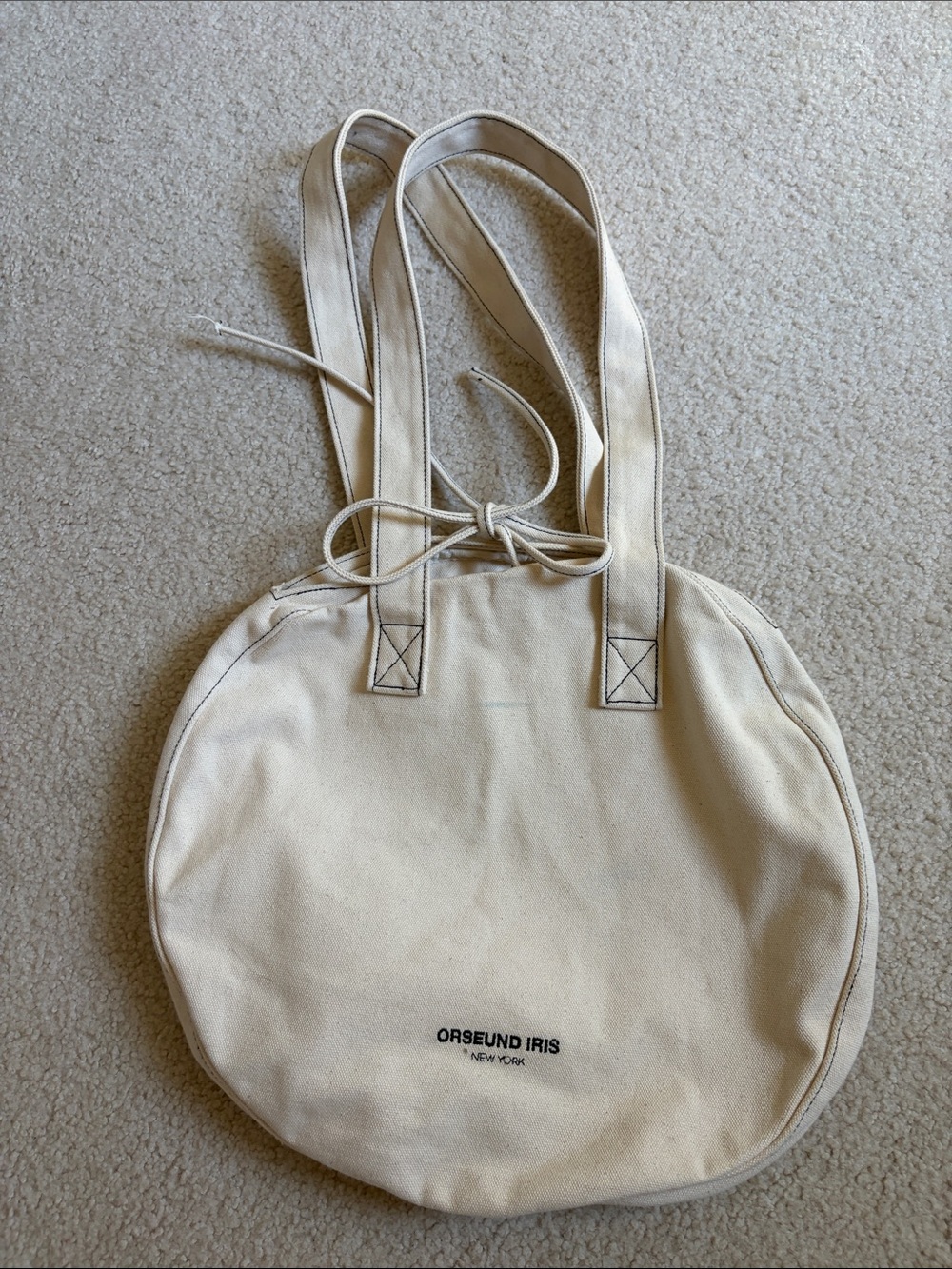 Orseund Iris Large Circle Tote Ivory